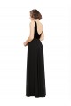 Purchase Stretch Velvet and Chiffon Prom Dress with V-Neckline UK