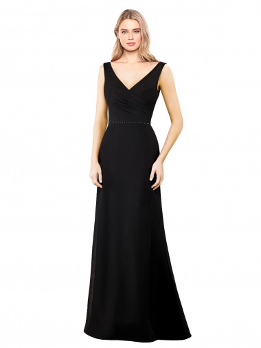 Purchase V-Neckline Chiffon Prom Dress with Draped Bodice UK