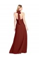 Purchase Slim High Neck Halter Fitted Open Back Chiffon Prom Dress UK