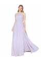 Purchase High Neck Halter Shirred Chiffon Prom Dress UK