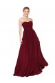 Purchase Draped Strapless Long A-Line Chiffon Prom Dress UK