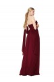 Purchase Draped Strapless Long A-Line Chiffon Prom Dress UK
