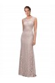 Purchase Long Sleeveless All Lace Prom Dress with Scoop Neckline UK