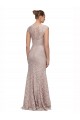 Purchase Sweetheart Neckline Cap Sleeves Lace Prom Dress with Twist UK