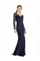 Purchase Illusion Long Sleeves Lace Prom Dress with Sheer Keyhole Back UK