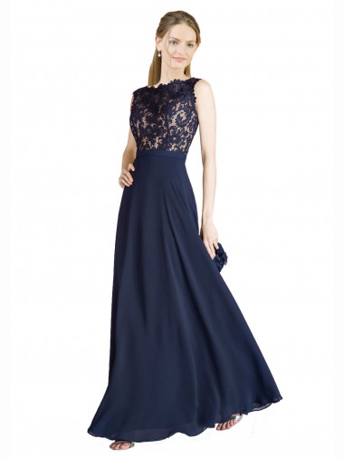 Purchase Bateaux Neckline A-Line Lace Prom Dress with Top Nude Layer UK