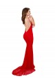 Purchase High Neck Long Lace Prom Dress with Open Back Straps UK