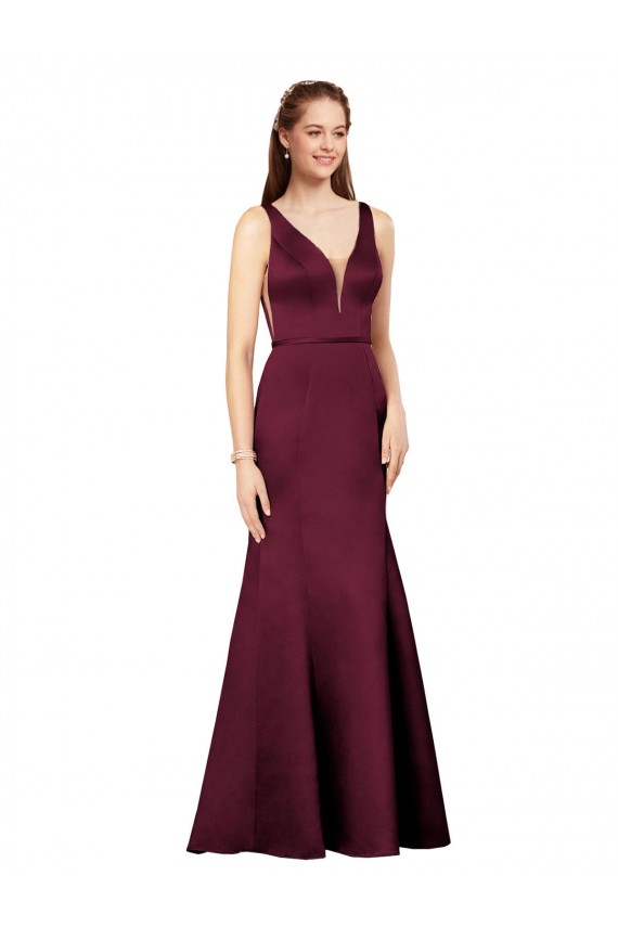 Purchase Sexy Satin Prom Dress with Side Cutouts UK