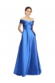 Purchase Sleeveless Off the Shoulder Ball Gown Satin Prom Dress UK