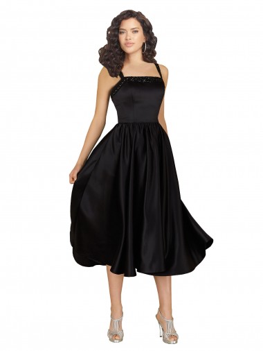 Purchase Short Square Neck Satin Cocktail Prom Dress / Homecoming Dress with Beading UK