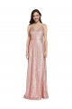 Purchase High Neck Low Back Sparkling Sequin Prom Dress UK