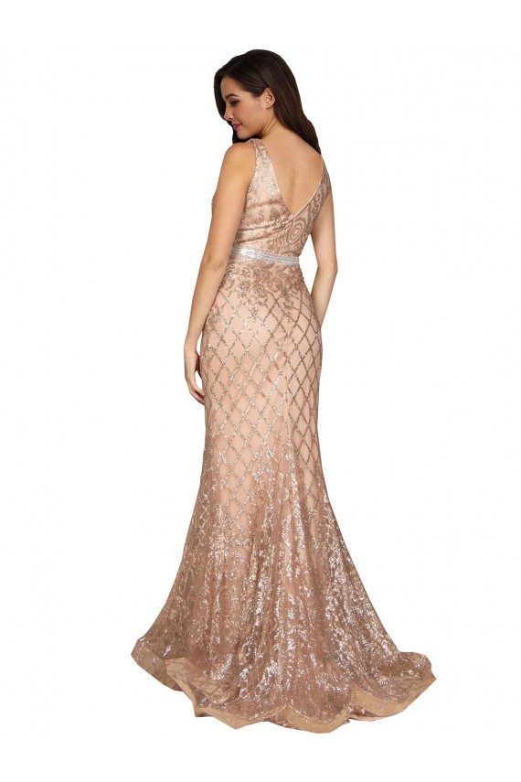 Purchase Sleek Long Mermaid Sparkling Sequin Prom Dress UK