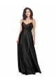 Purchase Full Length V-Neckline Silky Satin Prom Dress with Full Skirt UK