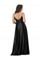 Purchase Full Length V-Neckline Silky Satin Prom Dress with Full Skirt UK