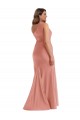 Purchase Cascade Ruffle One Shoulder Bustier Silky Satin Mermaid Prom Dress UK