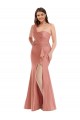 Purchase Cascade Ruffle One Shoulder Bustier Silky Satin Mermaid Prom Dress UK