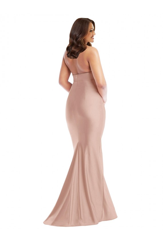 Purchase Criss Cross Halter Open Back Silky Satin Mermaid Prom Dress UK