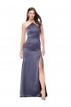 Purchase Fit and Flare Silky Satin Prom Dress UK
