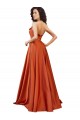 Purchase Strapless Sweep Train Silky Satin Prom Dress with Pleats UK