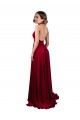 Purchase A-Line Halter Plunge V-Neckline Open Back Spandex Prom Dress with Slit UK