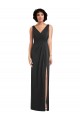 Purchase Draped Wrap Maxi Spandex Prom Dress with Front Slit UK