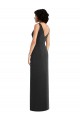 Purchase Draped Wrap Maxi Spandex Prom Dress with Front Slit UK