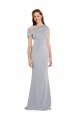 Purchase Off the Shoulder Asymmetrical Mermaid Crepe Prom Dress UK