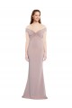 Purchase Knotted Off the Shoulder Crepe Prom Dress with Cut-Out Back UK