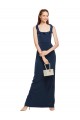 Purchase Scoop Neck with Ruffles Long Crepe Prom Dress with Back Slit UK