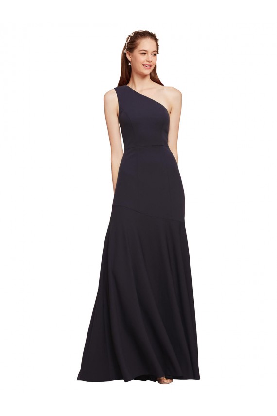Purchase Fit and Flare Crepe Prom Dress with One Shoulder UK
