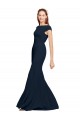 Purchase Fit and Flare Long Crepe Prom Dress with Tie Open Back UK