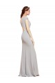 Purchase Fit and Flare Long Crepe Prom Dress with Tie Open Back UK
