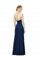Purchase Strapless Fit and Flare Long Crepe Prom Dress with Knot and Slit UK
