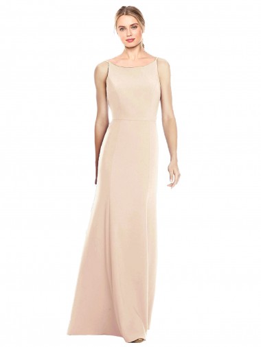Purchase V-Spaghetti Strap Open Back Bateau Neck Trumpet Prom Dress UK