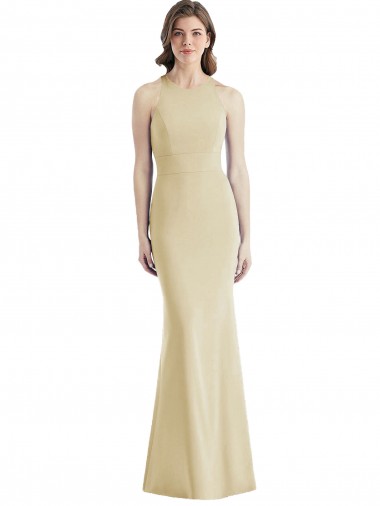 Purchase Criss Cross Twist Cutout Back Trumpet Prom Dress UK