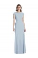 Purchase Bateau Neck Cap Sleeves Open Back Trumpet Prom Dress UK