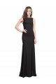 Purchase Sleeveless Bateau Neckline Crepe Prom Dress with Twist Back UK