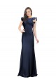 Purchase Sleeveless Crepe Prom Dress with Cascading Ruffle and Keyhole Back UK
