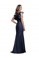 Purchase Sleeveless Crepe Prom Dress with Cascading Ruffle and Keyhole Back UK