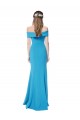 Purchase Off the Shoulder Crepe Prom Dress with Fitted Silhouette UK