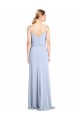 Purchase Feminine Cowl Neck Slim Floor Length Stretch Crepe Prom Dress UK