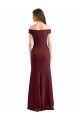 Purchase Off the Shoulder Fit and Flare Stretch Crepe Prom Dress UK