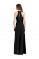 Purchase Sleek Halter V-Neck Long A-Line Stretch Crepe Prom Dress with Front Slit UK