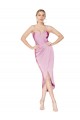 Purchase High Neck Spaghetti Straps Short Cocktail Crepe Prom Dress UK