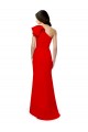 Purchase High Neck Ruffle Frill One Shoulder Maxi Crepe Prom Dress UK