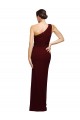 Purchase One Shoulder Sheath Crepe Prom Dress with High Side Split UK