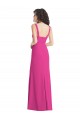 Purchase Wide Strap Notch Empire Waist Bridesaid Dress with Front Slit UK