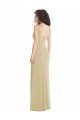 Purchase Wide Strap Slash Cutout Empire Crepe Prom Dress with Front Slit UK