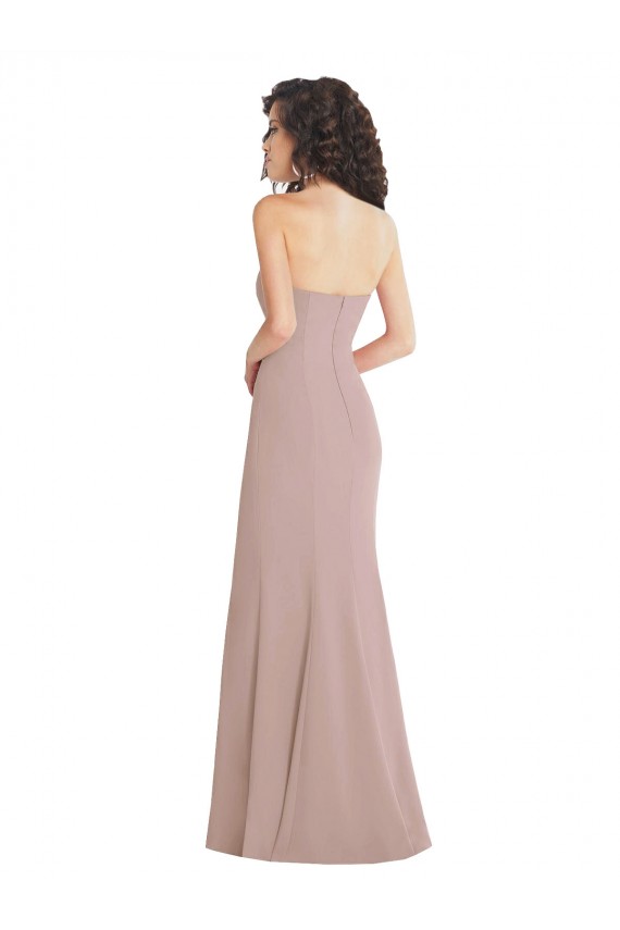 Purchase Strapless Princess Line Crepe Mermaid Prom Dress UK