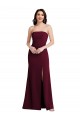 Purchase Strapless Crepe Maxi Prom Dress with Front Slit UK
